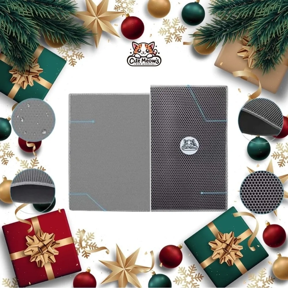 Gray Cat Litter Mat